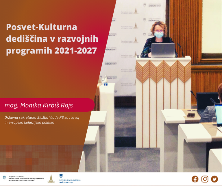 Državna sekretarka Kirbiš Rojs na posvetu Kulturna dediščina v razvojnih programih 2021-2027